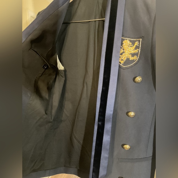 Balmain Paris Authentic Double Breast Deep Navy Blazer with Velvet Trim - Picture 7 of 16